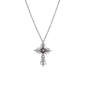 1928 30in. Purple Crystal Cross Necklace - image 1