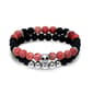 Mens Steeltime 2pc. Jasper Stone & Lava Beaded Bracelet - image 1