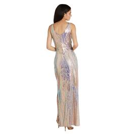 Petite R&M Richards Nightway Sleeveless Sequined Gown