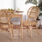bali & pari Iris Modern Bohemian Natural Rattan Dining Chair - image 8