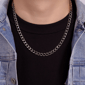 Mens Lynx Stainless Steel 7mm Foxtail Chain Necklace - image 2