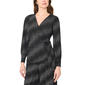 Womens MSK Long Sleeve Print Side Tie Top - image 1