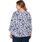Plus Size Hearts of Palm Printed Essentials Horseshoe Neck Blouse - image 2