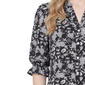 Petite NY Collection Elbow Puff Sleeve Floral Crepe Blouse - image 4