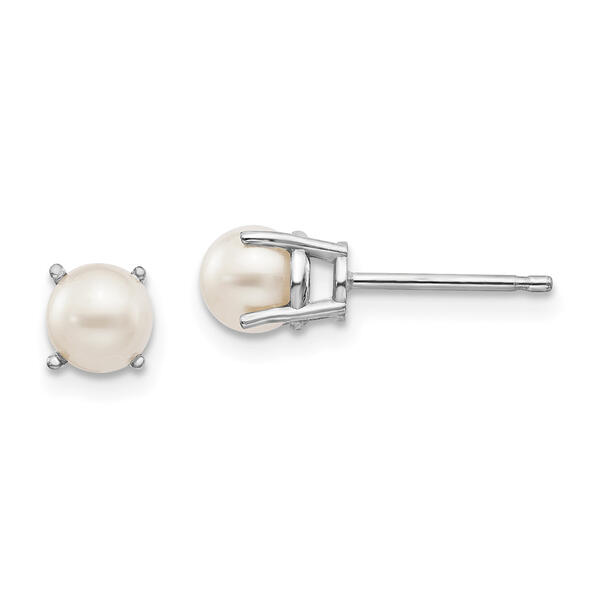 Gemstone Classics&#40;tm&#41; White Gold June Pearl Stud Earrings - image 