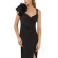 Womens MSK Sleeveless Ruffle Flower Trim V-Neck Scuba Gown - image 3