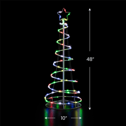 Northlight 4ft. LED Color Changing Outdoor Spiral Christmas Tree