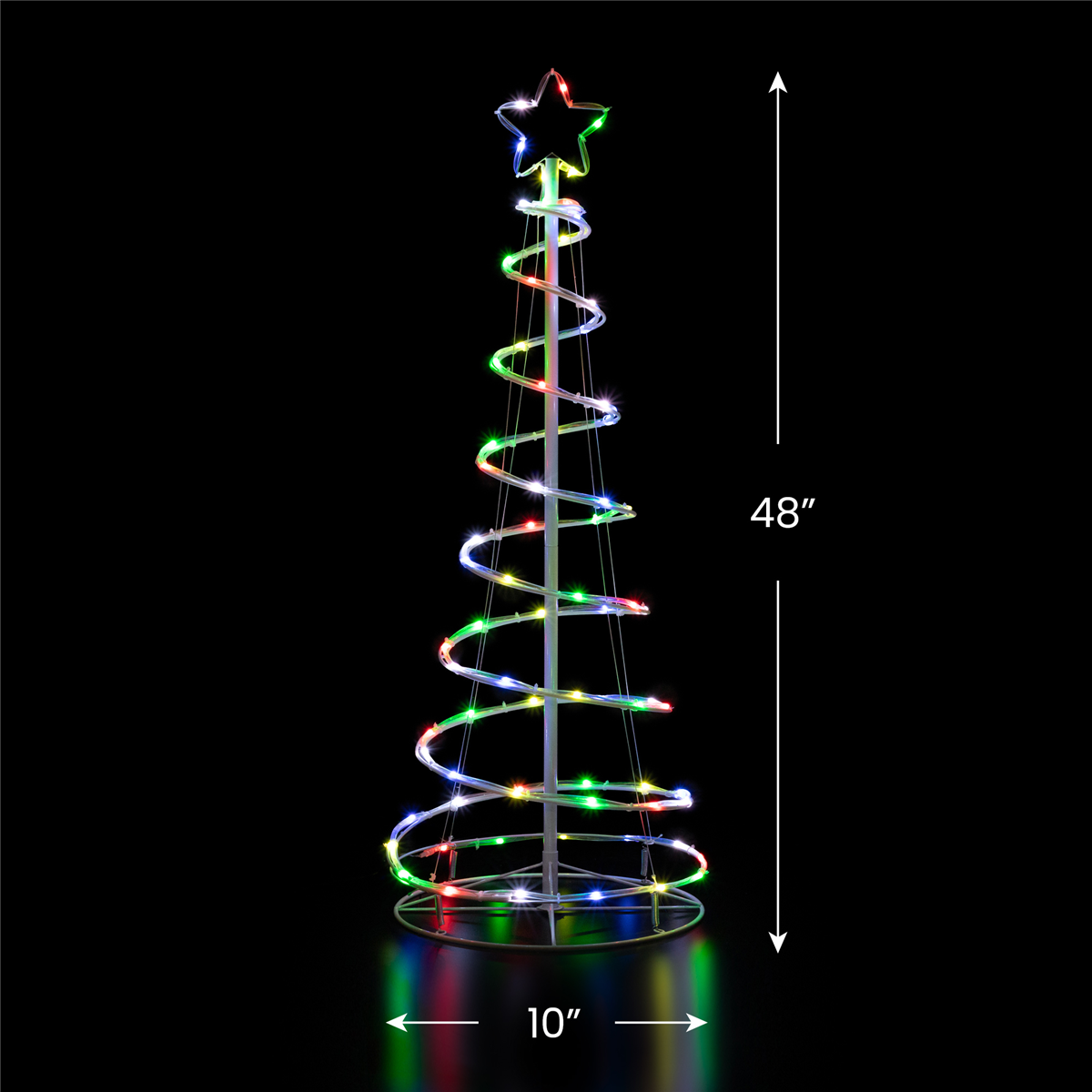 Northlight 4ft. LED Color Changing Outdoor Spiral Christmas Tree