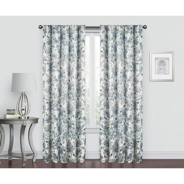 Regal Arabella Floral Print Rod Pocket Curtain Panel - image 