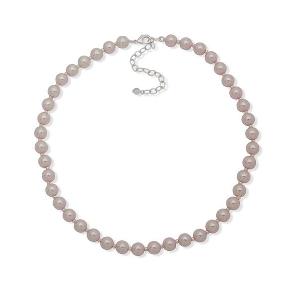 You're Invited Silver-Tone Pearl Collar Necklace - image 