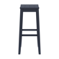 HH2 Home Fiddler Navy Backless Bar Height Stool with Saddle Seat - image 4