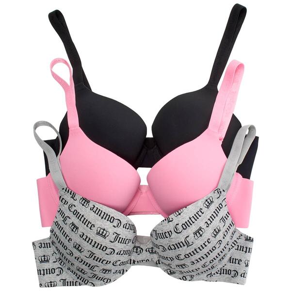 Juniors Juicy Couture 3pk. Laser Cut Bras JC1686-3PKP - image 