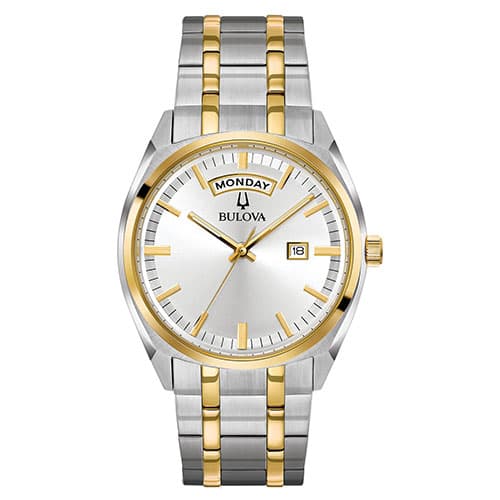 Mens Bulova Classic Two-Tone Bracelet Watch - 98C127 - image 