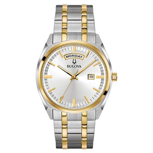Mens Bulova Classic Two-Tone Bracelet Watch - 98C127 - image 