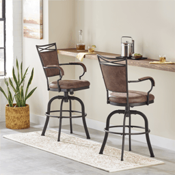 HH2 Home Bridgetown Tilt Base Metal Bar Height Swivel Stool