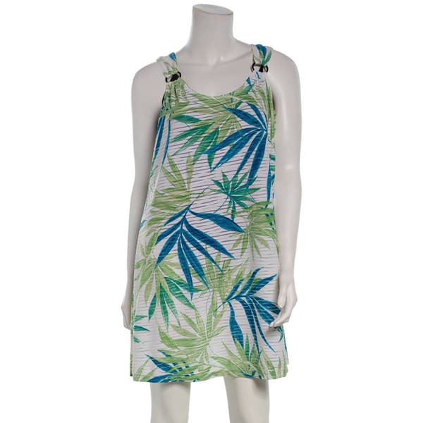 Womens J Valdi Antigua Ring Tank Dress Swim Cover Up