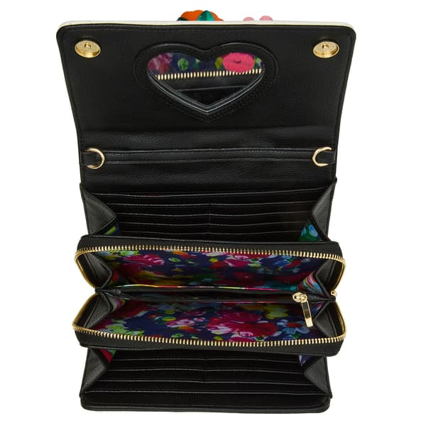 Betsey Johnson Lovely Bunch Wallet on a Chain Crossbody