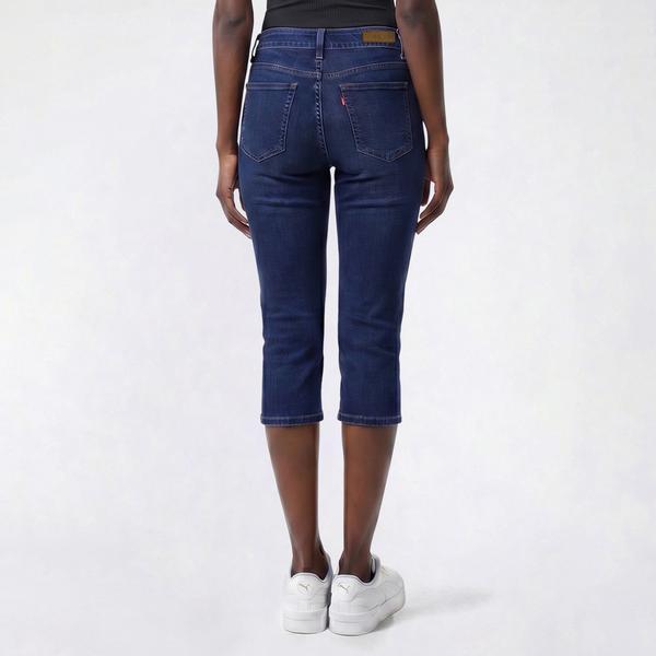 Womens Bleu Bleu Denim 5 Pocket Denim Skimmers with Side Slit - image 