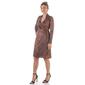 Womens 24/7 Comfort Apparel Long Sleeve Knee Length Wrap Dress - image 2