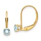 Gemstone Classics&#40;tm&#41; 14kt. Gold Aquamarine Drop Earrings - image 1