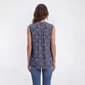 Petite Napa Valley Sleeveless Ditsy Floral Pleat Henley Blouse - image 5
