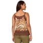 Womens Democracy Scallop Edge Crochet Embroidered Hem Tank Top - image 2