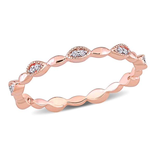 Diamond Classics&#40;tm&#41; 1/10ctw. Diamond 10kt. Rose Gold Ring - image 