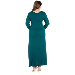 Plus Size 24/7 Comfort Apparel Solid Maxi Dress