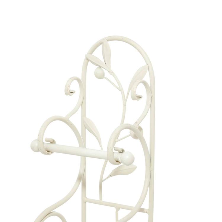 9th & Pike® Cream Iron Traditional Toilet Paper Towel Holder
