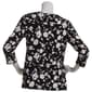 Womens Emily Daniels 3/4 Sleeve Floral Jacquard Blouse - image 2