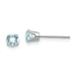 Gemstone Classics&#40;tm&#41; White Gold 4mm Aquamarine Earrings - image 1