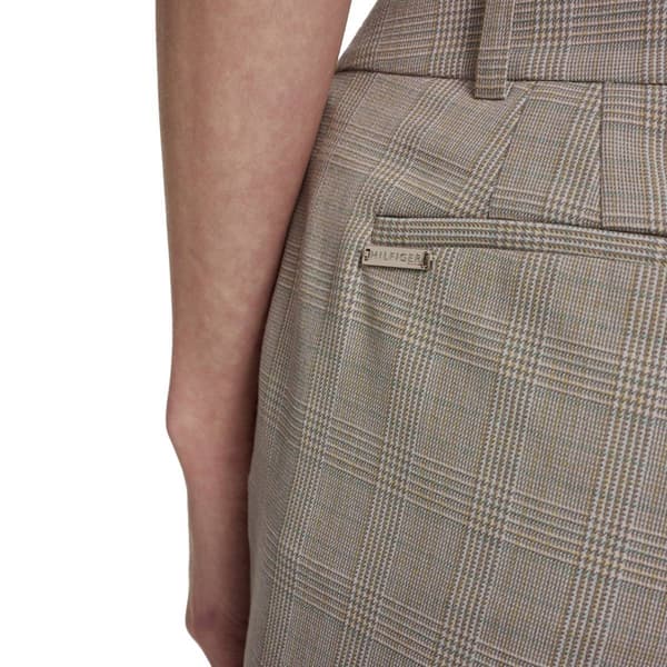 Womens Tommy Hilfiger Fly Front Seam Plaid Dress Pants