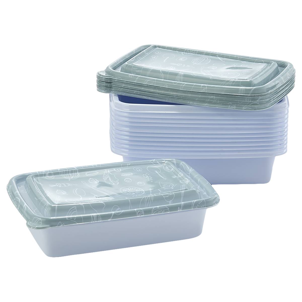 Core 24pc. Plastic Food Storage Set - Grey Veggie