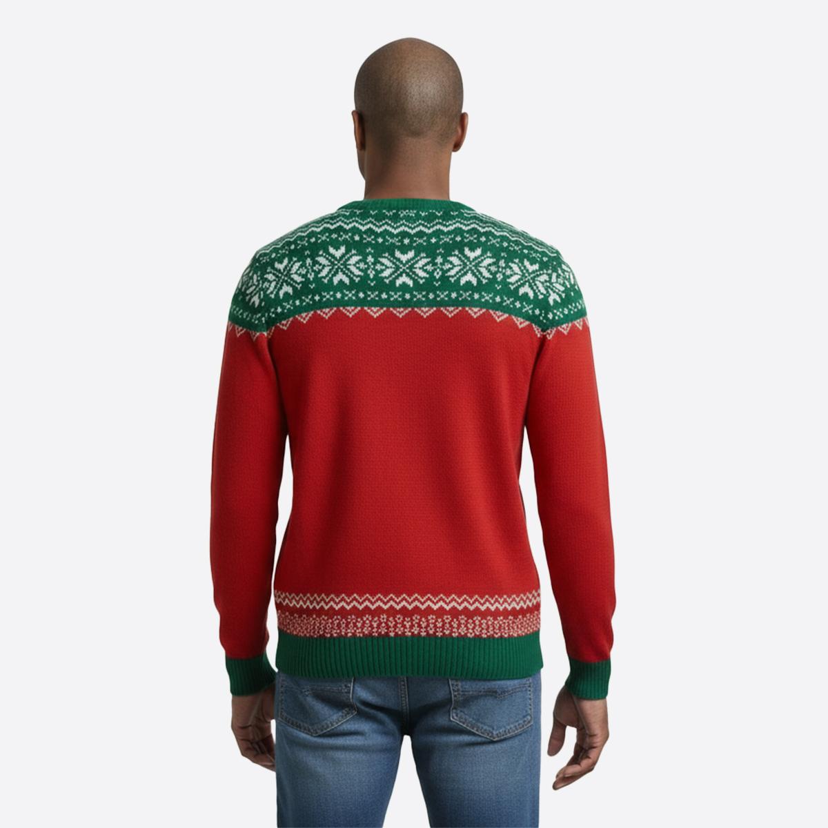 Mens Holiday Hype Racoon Trash Can Ugly Christmas Sweater
