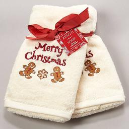 Avanti Merry Gingerbread 2pk. Hand Towel