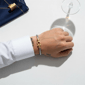 Mens Iron Saints Golden Accent Cable Cuff Bracelet - image 1