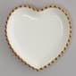 Bombay Beaded Gold Heart Dinner Plate - image 1