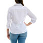 Womens Zac & Rachel 3/4 Sleeve Leopard Trim Blouse - image 2
