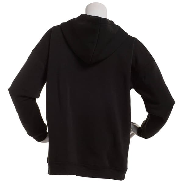 Juniors Derek Heart Fleece Oversize Boyfriend Zip Hoodie - image 