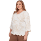Plus Size Alfred Dunner Spice Market Scallop Edge Floral Blouse - image 3