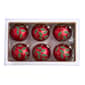 Kurt Adler 6pc. Glass Red Berry & Holly Leaves Ball Ornament Set - image 1