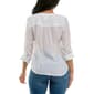 Petite Zac & Rachel 3/4 Roll Tab Sleeve Tie Front Blouse - image 2