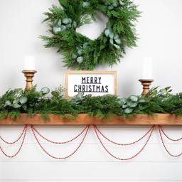 Northlight Seasonal Faceted Red Beaded Christmas Garland