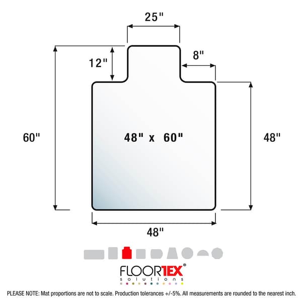 Floortex® Advantagemat® Lipped Chair Mat for Carpets up to 3/8in.