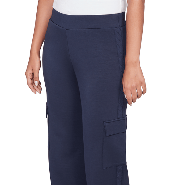 Petite Ruby Rd. Jetsetter Luxe Knit Cargo Ankle Pants