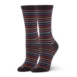 Womens HUE(R) 3pk. Super Soft Crew Socks - Black/Stripe