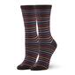 Womens HUE&#40;R&#41; 3pk. Super Soft Crew Socks - Black/Stripe - image 1