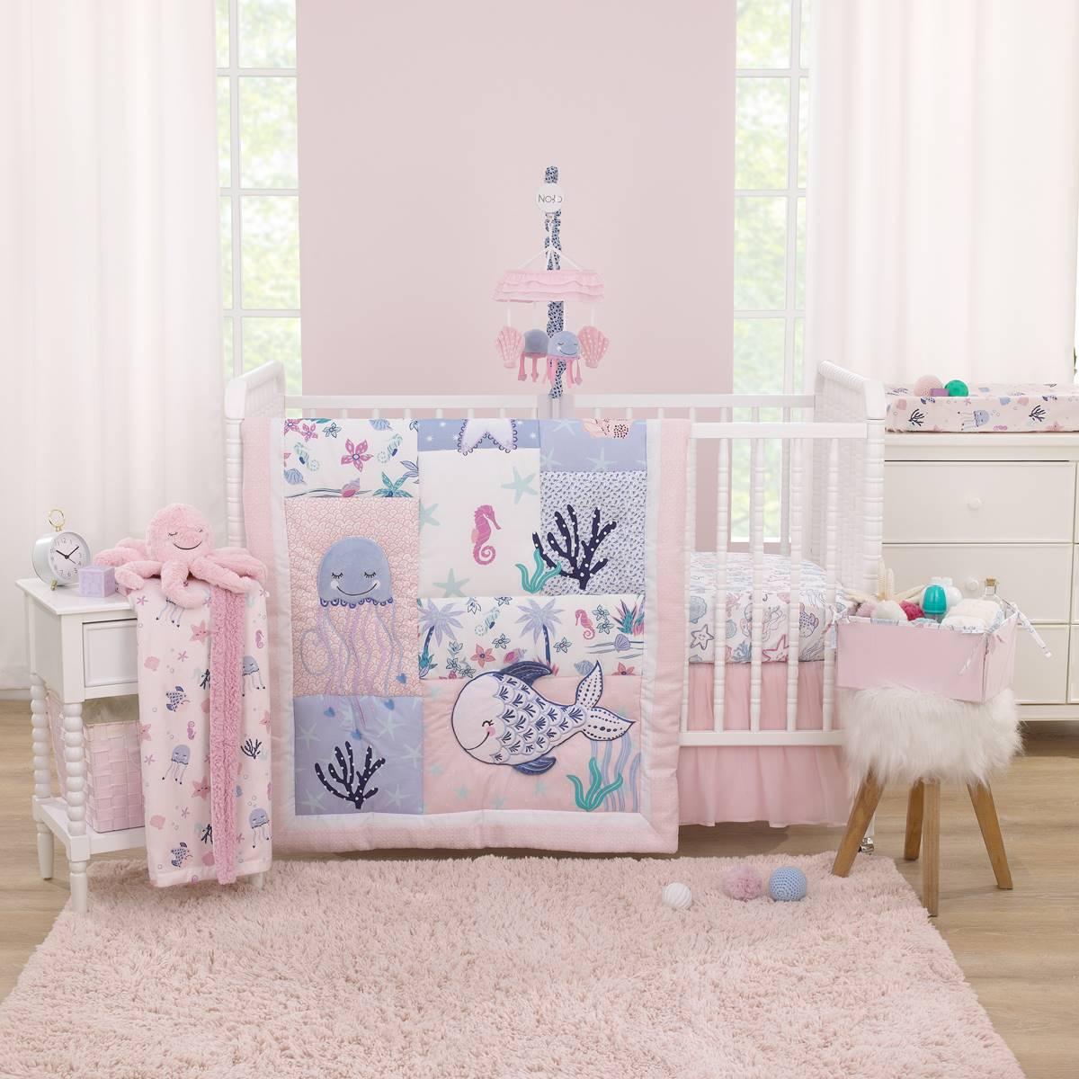 NoJo Mermaid Lagoon 4pc. Crib Bedding Set