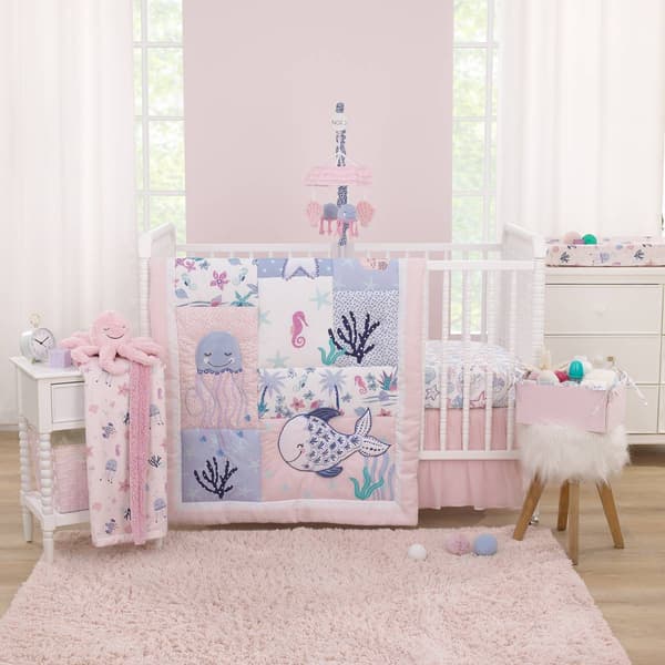 NoJo Mermaid Lagoon 4pc. Crib Bedding Set - image 