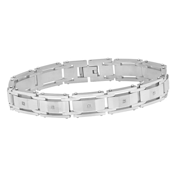 Mens Gentlemen's Classics™ Silver-Tone Link Bracelet